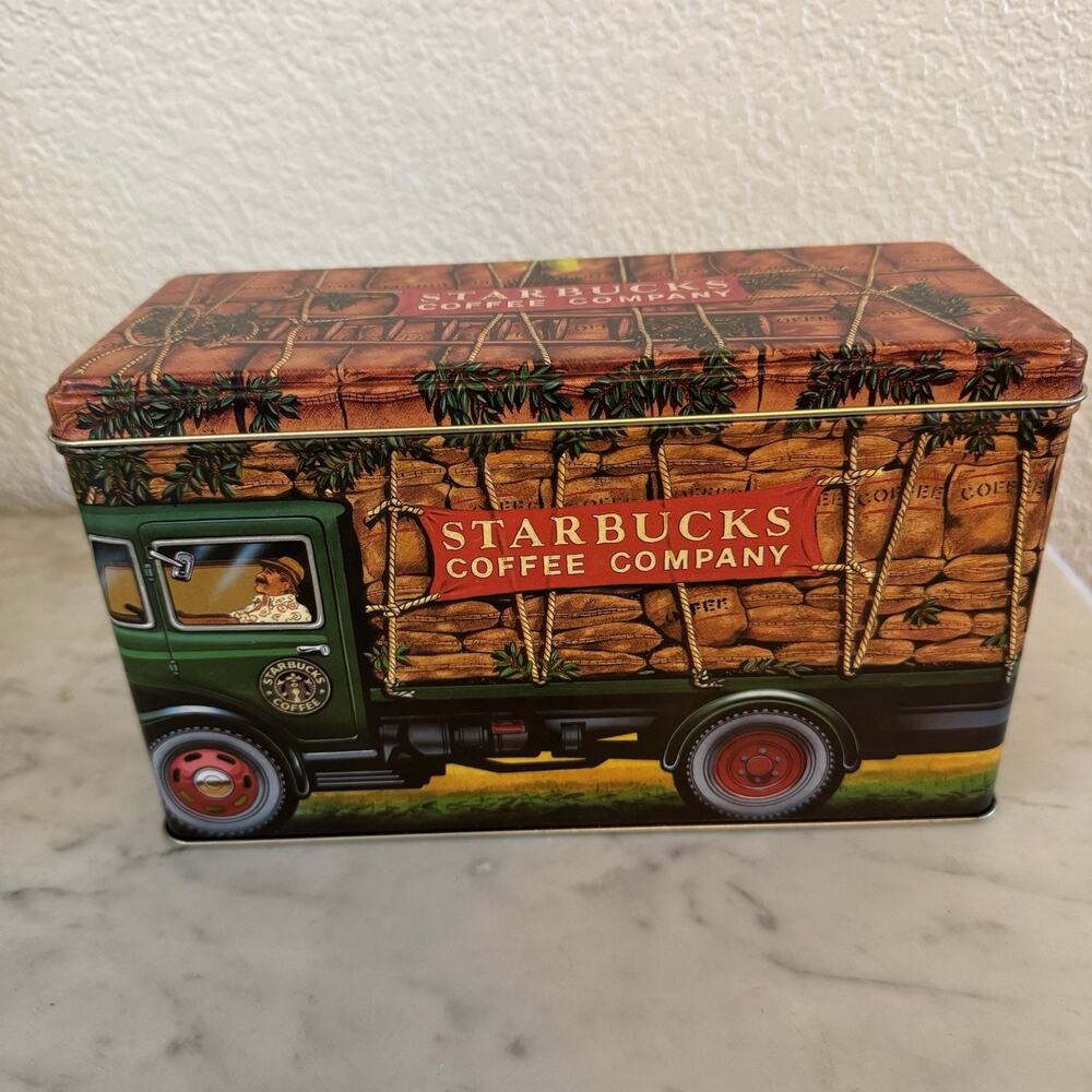 STARBUCKS Coffee Tin Metal Truck By Silver Crane Designs Made‎ In England
